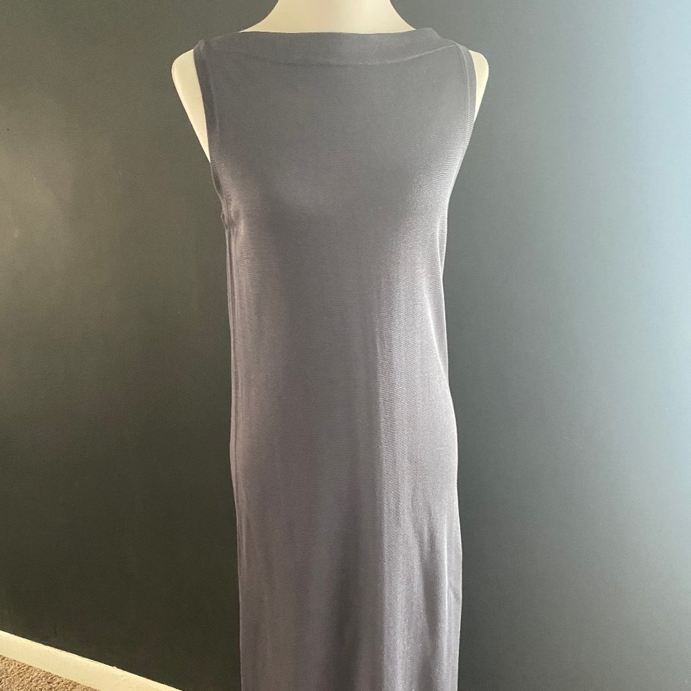 Malo Knit Maxi Dress, Gray Knit Maxi